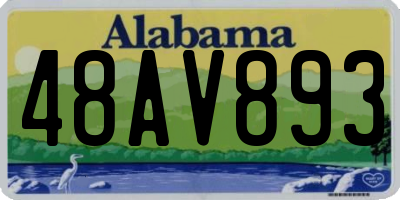 AL license plate 48AV893