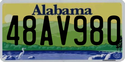 AL license plate 48AV980