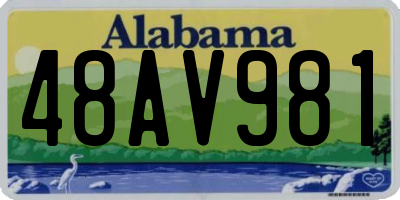 AL license plate 48AV981