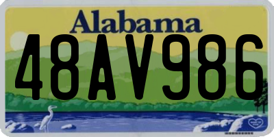 AL license plate 48AV986