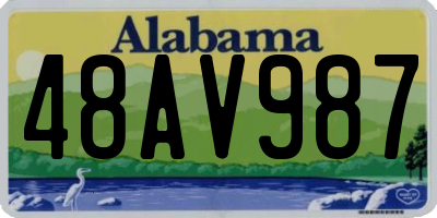 AL license plate 48AV987