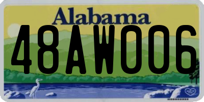 AL license plate 48AW006
