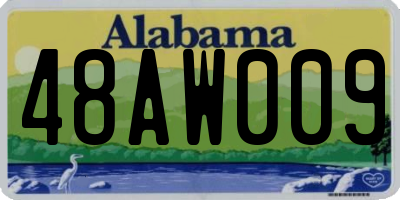 AL license plate 48AW009