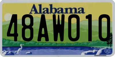 AL license plate 48AW010