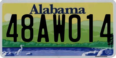 AL license plate 48AW014