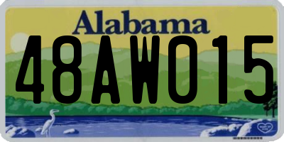 AL license plate 48AW015