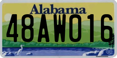 AL license plate 48AW016