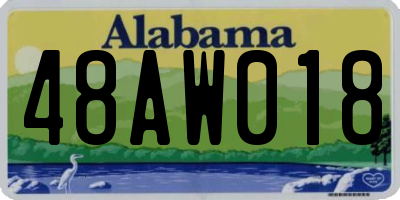 AL license plate 48AW018