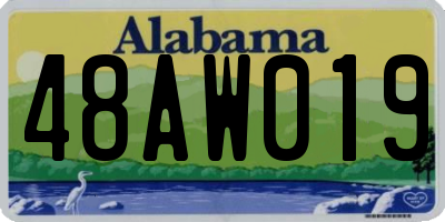 AL license plate 48AW019