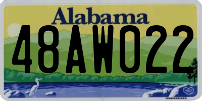 AL license plate 48AW022