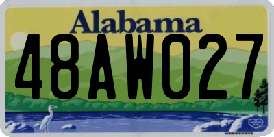 AL license plate 48AW027