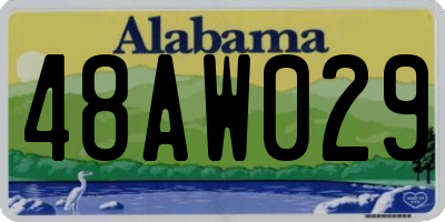 AL license plate 48AW029