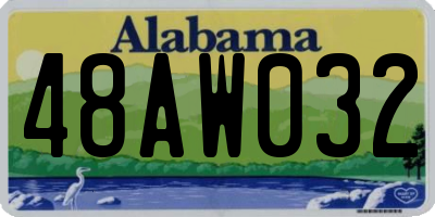 AL license plate 48AW032