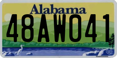 AL license plate 48AW041