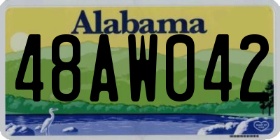 AL license plate 48AW042