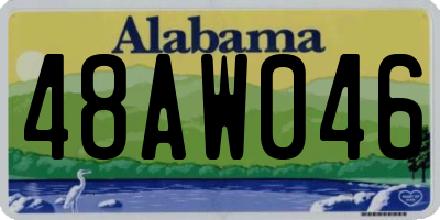 AL license plate 48AW046