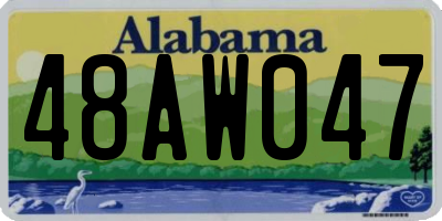 AL license plate 48AW047