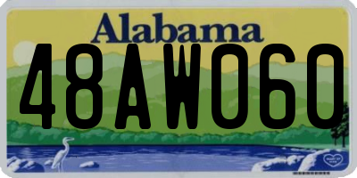 AL license plate 48AW060