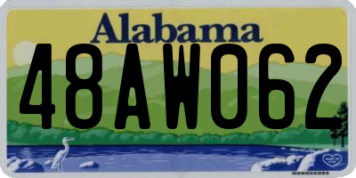 AL license plate 48AW062