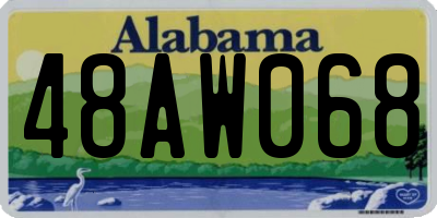 AL license plate 48AW068