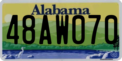 AL license plate 48AW070