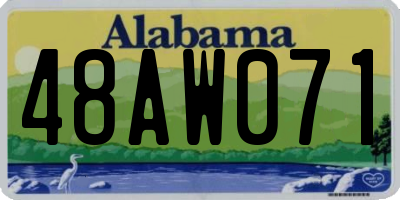 AL license plate 48AW071
