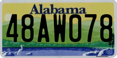 AL license plate 48AW078