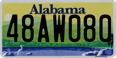 AL license plate 48AW080