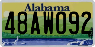 AL license plate 48AW092