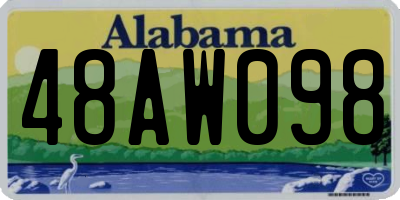 AL license plate 48AW098