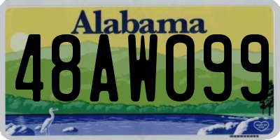 AL license plate 48AW099