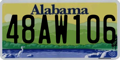 AL license plate 48AW106