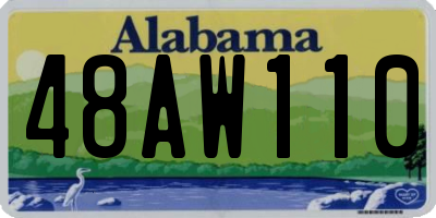AL license plate 48AW110