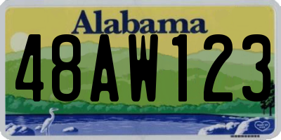 AL license plate 48AW123