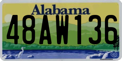 AL license plate 48AW136