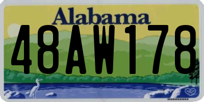 AL license plate 48AW178