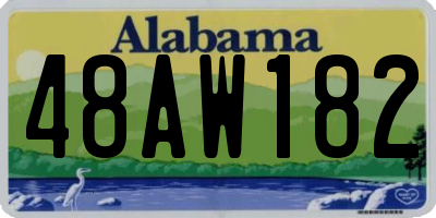 AL license plate 48AW182