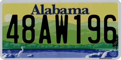 AL license plate 48AW196