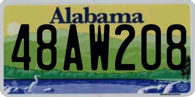 AL license plate 48AW208