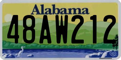 AL license plate 48AW212