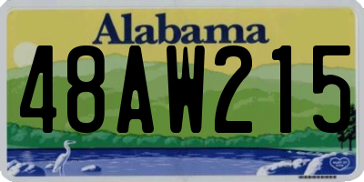 AL license plate 48AW215