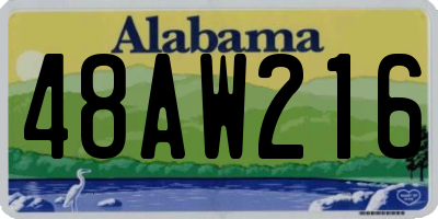 AL license plate 48AW216