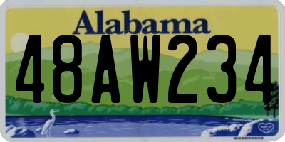 AL license plate 48AW234