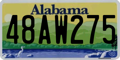 AL license plate 48AW275