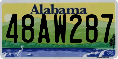 AL license plate 48AW287