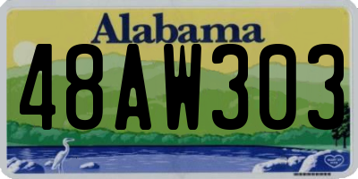 AL license plate 48AW303