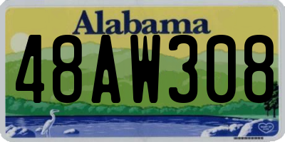 AL license plate 48AW308