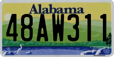 AL license plate 48AW311