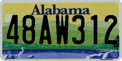 AL license plate 48AW312