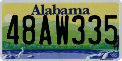 AL license plate 48AW335
